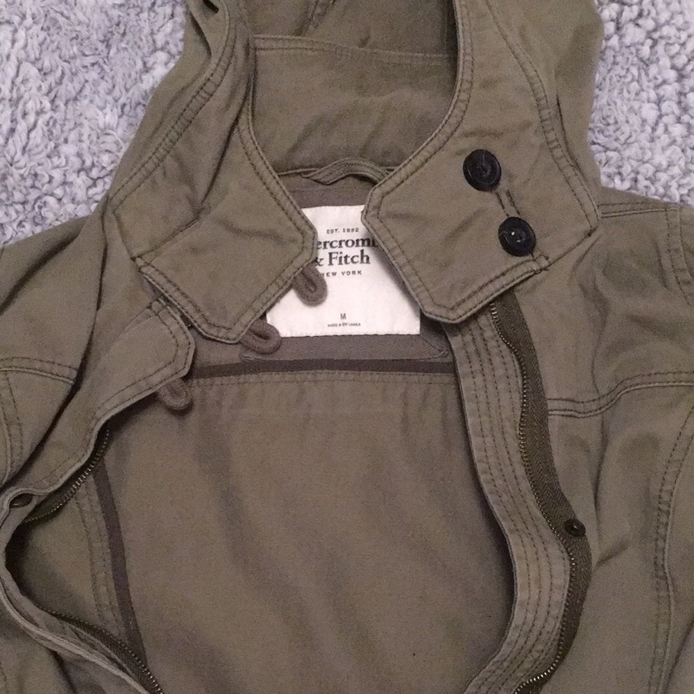 A&F green hooded utility jacket - Picture 6 of 7